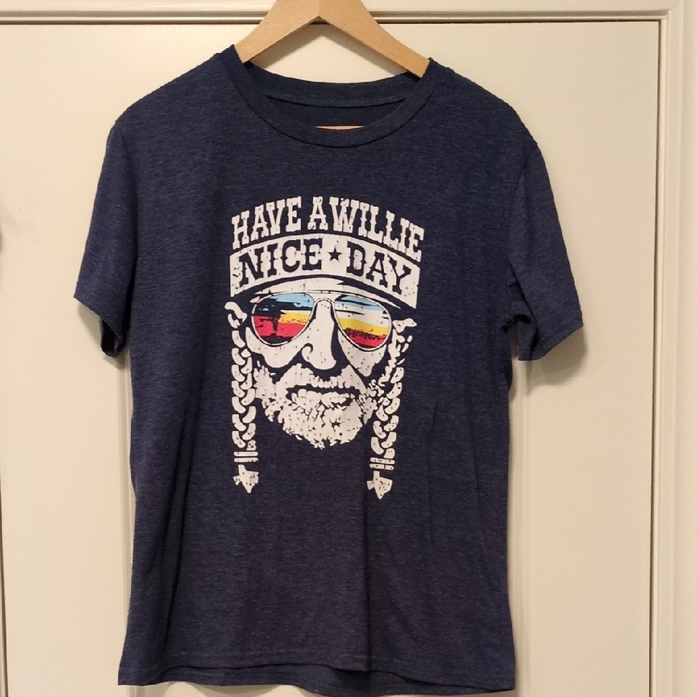 Navy Blue Graphic Tee with Fun Print
